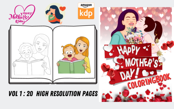 Review: Mothers Day Coloring Page Vol 1 for Stitchers