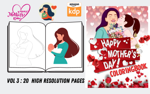 Reviewing Mothers Day Coloring Page Vol 3 for Stitchers